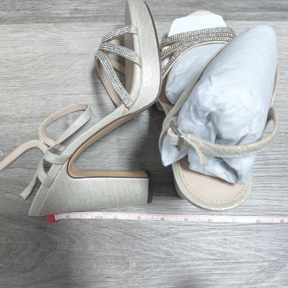 Nina - Women's Saralyn Platform Block Heel Evening Sandals - Size 9